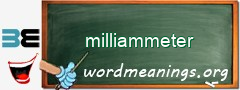 WordMeaning blackboard for milliammeter